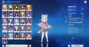 Conta Reroll Rank 52 Com Sigewinne C1 E Furina.
