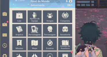 Conta Genshin ar55 7 5 estrelas, no tiro 72.