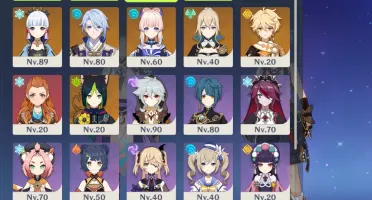 Conta Genshin ar55 7 5 estrelas, no tiro 72.