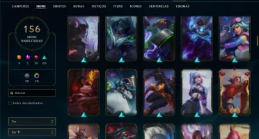 Ouro 4 com 155 Champs e 156 Skins + 30 Cromas