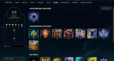 Unranked com 30 Champs e 2 Skins