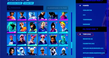Conta de Fornite com salve o mundo antigo mais de 200 skins.