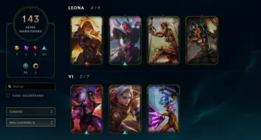 Conta League of Legends - Gold 1 + 143 skins