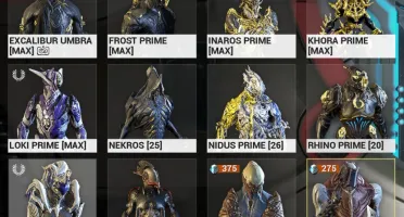 Conta warframe mr10 com warframes prime