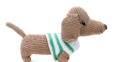 Cachorro Linguicinha em Amigurumi