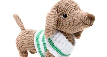 Cachorro Linguicinha em Amigurumi