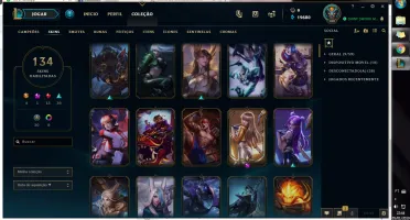 CONTA LEAGUE OF LEGENDS PLATINA 134 SKINS (4 ULTIMATE)