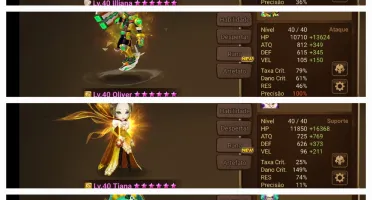 Conta Summoners War com 73 Nat5* e 3ld 5*