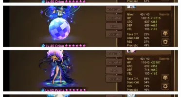 Conta Summoners War com 73 Nat5* e 3ld 5*