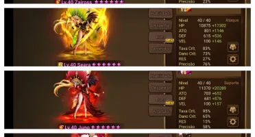 Conta Summoners War com 73 Nat5* e 3ld 5*