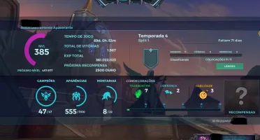 CONTA PALADINS LVL 385 555 SKINS