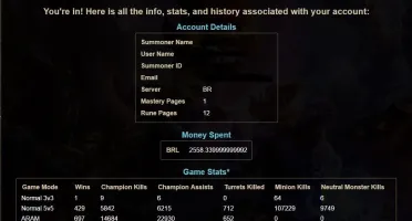 League of Legends - Conta 2013 - 135 Skins/84 Ícones/8 Wards
