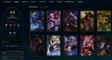 CONTA LVL 149 PLATINA 4 77 CAMPEÕES E 40 SKINS