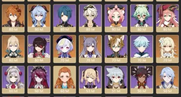 CONTA GENSHIN AR57, XIAO, ZHONGLI, ALBEDO E LANÇA DE JADE
