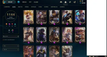 Conta lol 1035 skins+ Pax TF