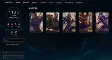 Conta lol 1035 skins+ Pax TF