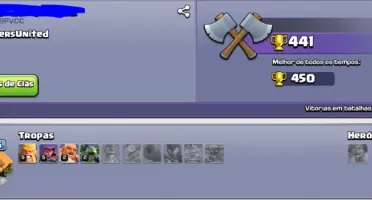 conta clash of clans quase cv 8 full