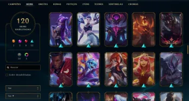 Vendo Conta LOL Diamante 4, Com 120 Skins +118 Champs