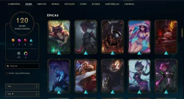 Vendo Conta LOL Diamante 4, Com 120 Skins +118 Champs