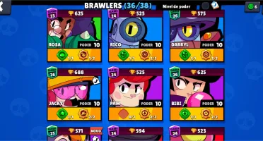 Brawl stars nvl 194 36 brawl, muitos nvl max, 20k de troféus