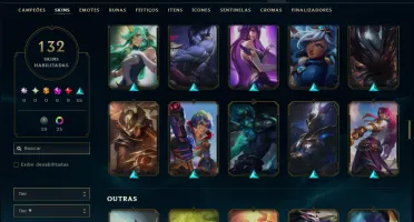 Unranked com 115 Champs e 132 Skins ( MAIN JG )