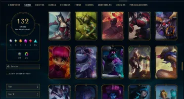 Unranked com 115 Champs e 132 Skins ( MAIN JG )