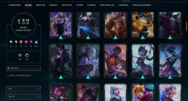 Unranked com 115 Champs e 132 Skins ( MAIN JG )
