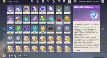 GENSHIN IMPACT - AR55 , 7 Personagens T5 e 5 Armas T5