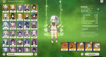 GENSHIN IMPACT - AR55 , 7 Personagens T5 e 5 Armas T5