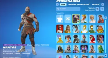 Conta Rara Fortnite | Pacote Kratos + Machado Leviatã + Lara