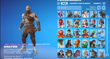 Conta Rara Fortnite | Pacote Kratos + Machado Leviatã + Lara