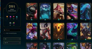 Conta lol 291 skins
