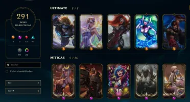 Conta lol 291 skins