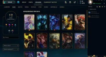 Conta de lol ouro 1 52 champs 12 skins