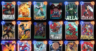 Conta Marvel Snap deck meta - Todos os Big Bads - 7 spotligh