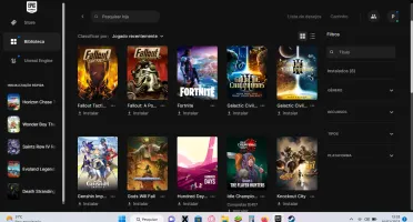 Conta epic games mais de 70 jogos pagos