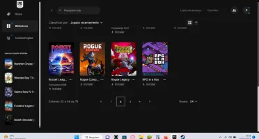 Conta epic games mais de 70 jogos pagos