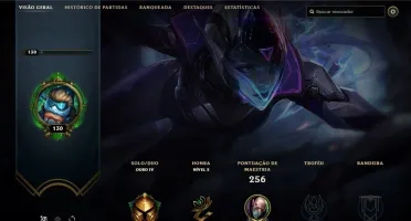 Ouro 4, Nível 130, 18K de EA, 2 Skins Lendárias e 7 Épicas