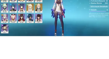 conta rank 52 com varios personagem 5* e arma