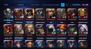 Conta Marvel Future Fight Com Personagem T4 E Outros