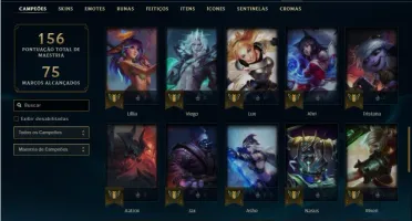 Conta Platina 4 com 52 Champs e 20 Skins + 9 Cromas