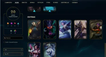 Conta Platina 4 com 52 Champs e 20 Skins + 9 Cromas