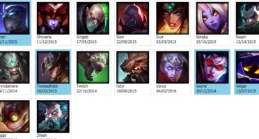 Conta lvl 30, prata 4 - 89 champ - 40 skin (criação própria)