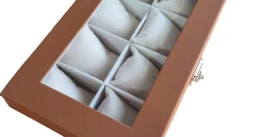 Caixa Caramelo para 8 Relógios ou Pulseiras
