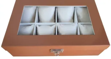 Caixa Caramelo para 8 Relógios ou Pulseiras