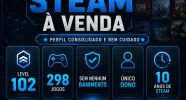 Conta steam lv 102 com 298 jogos + csgo full legit