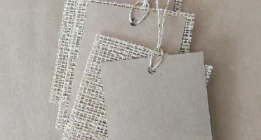 Kit Tag Kraft com Tela de Juta - 10 Unidades