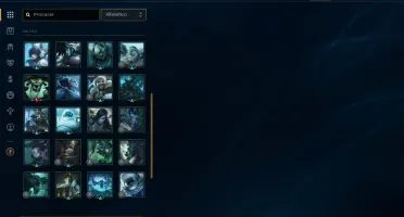 CONTA PLATINA 2 COM 230 SKINS E RARAS + GEMAS-TODOS OS CHAMP