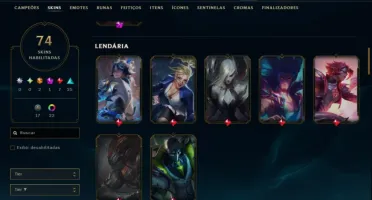 Conta League of Legends - 74 Skins