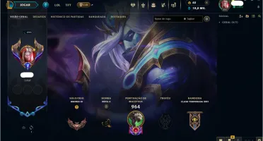 Conta de lol nivel 890 386 skins 3088 reais gastos